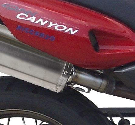 GPR exhaust compatible with  Cagiva Navigator 1000 2000-2005, Furore Nero, Dual slip-on including removable db killers and link pipes 