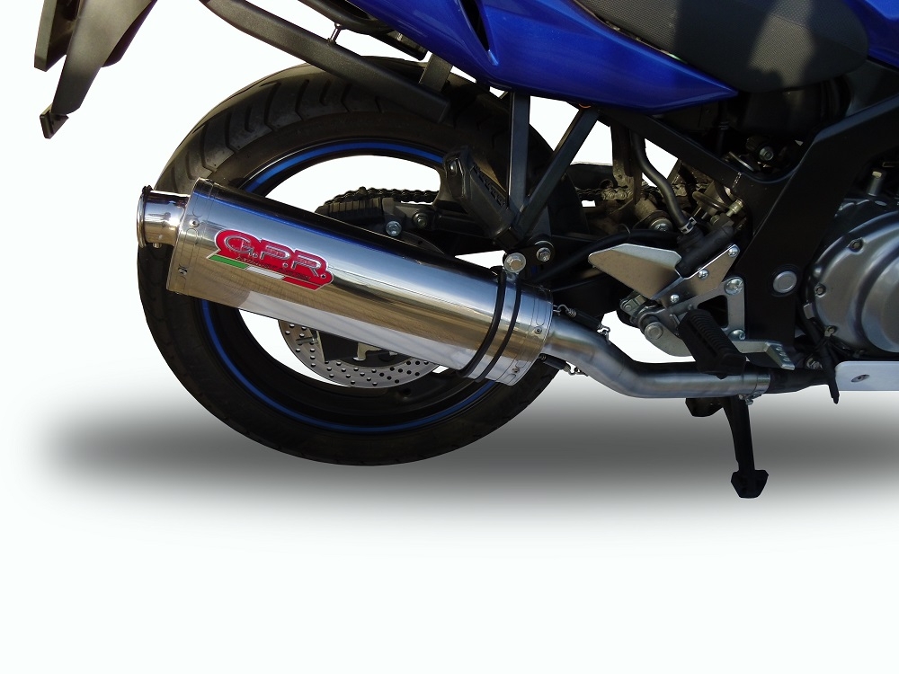 Suzuki Gs 500 E - F  1989-2007, Trioval, Slip-on exhaust including removable db killer and link pipe 