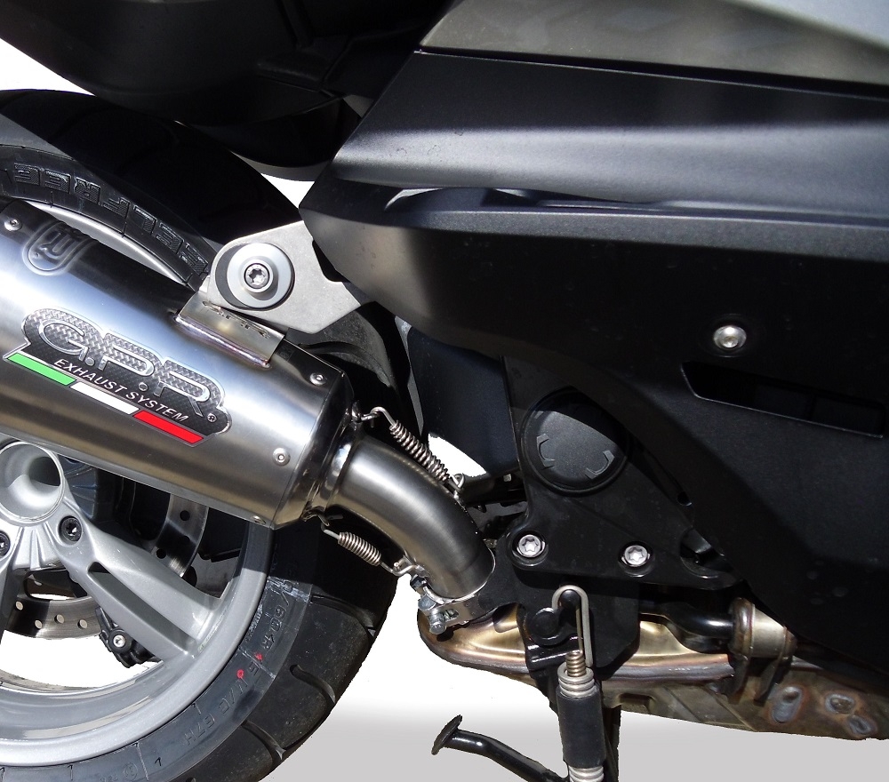 Bmw C650GT 2012-2015, Gpe Ann. titanium, Slip-on exhaust including removable db killer and link pipe 