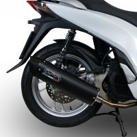 GPR exhaust compatible with  Honda Dylan 150 2000-2006, Furore Nero, Full system exhaust, including removable db killer  