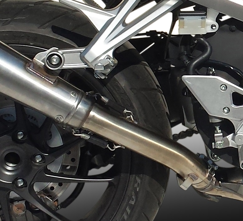 GPR exhaust compatible with  Honda Crossrunner 800 VFR800X 2015-2016, Powercone Evo, Slip-on exhaust including removable db killer and link pipe 