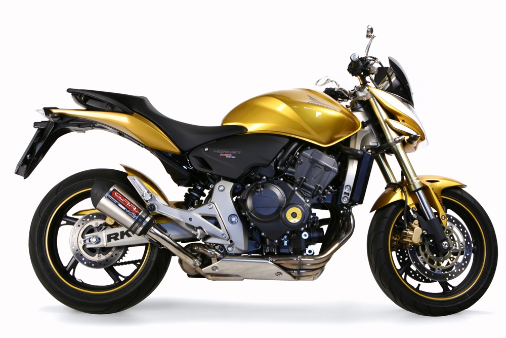 Honda CB600F Hornet 2007-2014, Gpe Ann. titanium, Slip-on exhaust including removable db killer and link pipe 