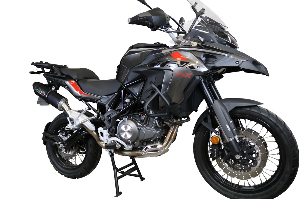 Benelli Trk 502 X 2017-2020, Furore Evo4 Nero, Slip-on exhaust including removable db killer and link pipe 