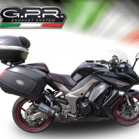 GPR exhaust compatible with  Kawasaki Ninja 1000 2011-2016, Gpe Ann. Poppy, Dual slip-on including removable db killers and link pipes 