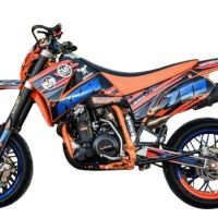 Ktm Lc4 640 Enduro - Adventure - Supermoto 2003-2006, Furore Nero, Slip-on exhaust including removable db killer and link pipe 