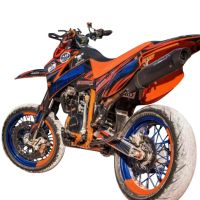 Ktm Lc4 640 Enduro - Adventure - Supermoto 2003-2006, Furore Nero, Slip-on exhaust including removable db killer and link pipe 