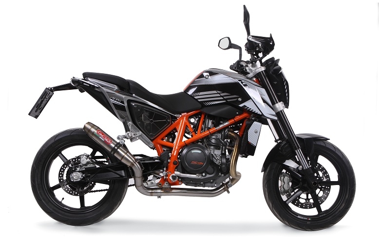 Ktm 690 Duke 2017-2020, Deeptone Inox, Slip-on exhaust including removable db killer and link pipe 