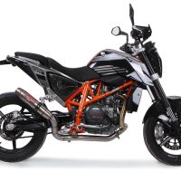 Ktm 690 Duke 2017-2020, Deeptone Inox, Slip-on exhaust including removable db killer and link pipe 