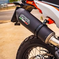 GPR exhaust compatible with  Ktm 890 DUKE 2021-2023, GP Evo4 Black Titanium, Slip-on exhaust including removable db killer and link pipe 