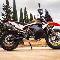 Ktm 890 SMT 2023-2024, Dual Poppy, Slip-on exhaust including removable db killer and link pipe 