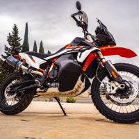 Ktm 890 SMT 2023-2024, Dual Poppy, Slip-on exhaust including removable db killer and link pipe 