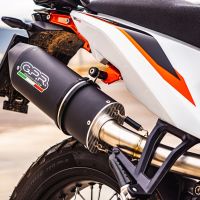 GPR exhaust compatible with  Ktm 890 DUKE 2021-2023, Furore Nero, Slip-on exhaust including link pipe 