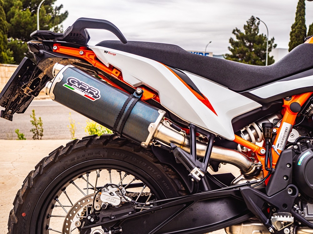 GPR exhaust compatible with  Ktm 890 DUKE 2021-2023, Dual Poppy, Slip-on exhaust including removable db killer and link pipe 