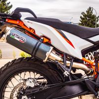 GPR exhaust compatible with  Ktm 890 DUKE 2021-2023, Dual Poppy, Slip-on exhaust including removable db killer and link pipe 