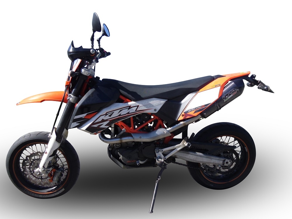 GPR exhaust compatible with  Ktm 690 Enduro R  2007-2016, Gpe Ann. Poppy, Full system exhaust, including removable db killer  