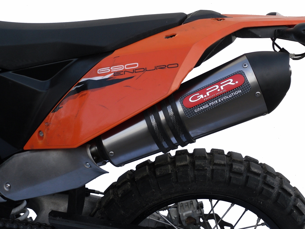 GPR exhaust compatible with  Ktm 690 Enduro R  2007-2016, Gpe Ann. titanium, Full system exhaust, including removable db killer  