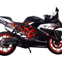 Ktm RC 125 2014-2016, Deeptone Inox, Slip-on exhaust including removable db killer and link pipe 