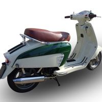 Exhaust system compatible with Lambretta Lambretta 125 - 150 Milano 2012-2014, Ultracone lucido, Homologated legal full system exhaust, including removable db killer and catalyst 