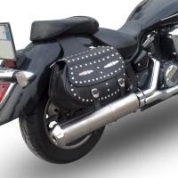 Yamaha Xvs 1300 Midnight Star  2006-2014, Inox Oval Bomb, Slip-on exhaust including removable db killer and link pipe 