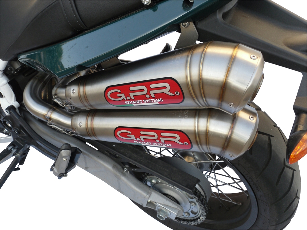 GPR exhaust compatible with  Moto Morini Sport 1200 2008-2010, Powercone Evo, Dual slip-on including removable db killers and link pipes 