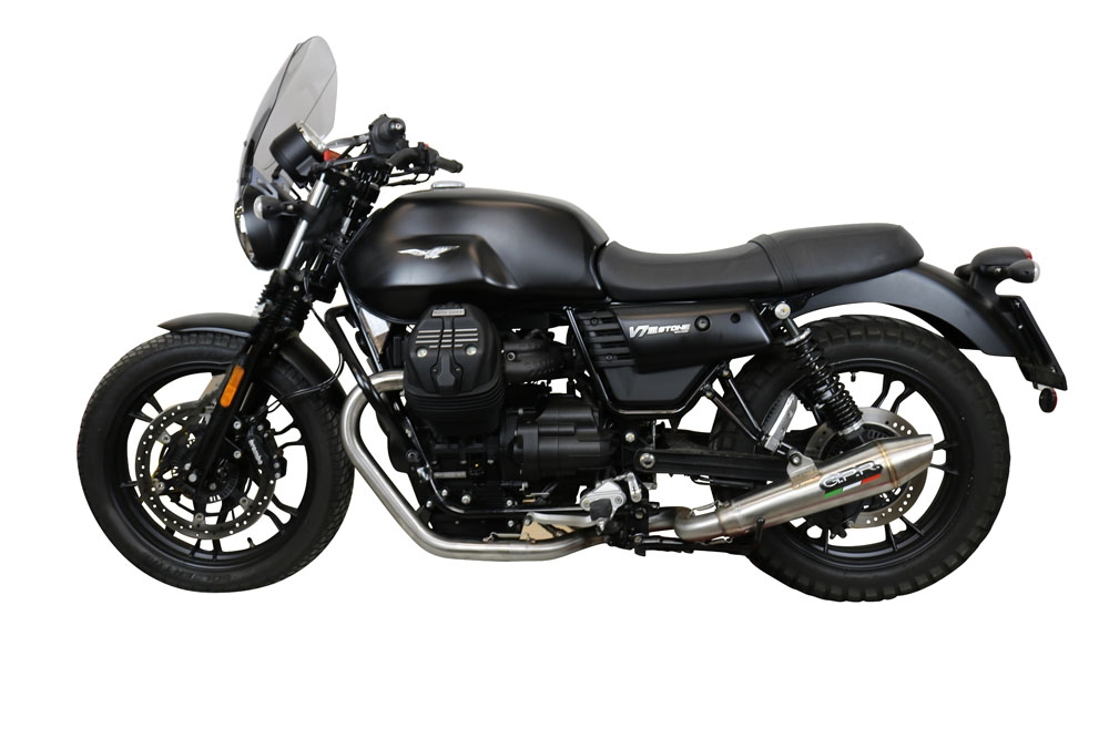 Moto Guzzi V7 III Special-Stone-Carbon 2017-2018, Vintacone, Full system exhaust 