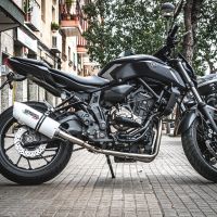 Yamaha FZ-7 MT07 2014-2016, Albus Ceramic, Full system exhaust, including removable db killer  