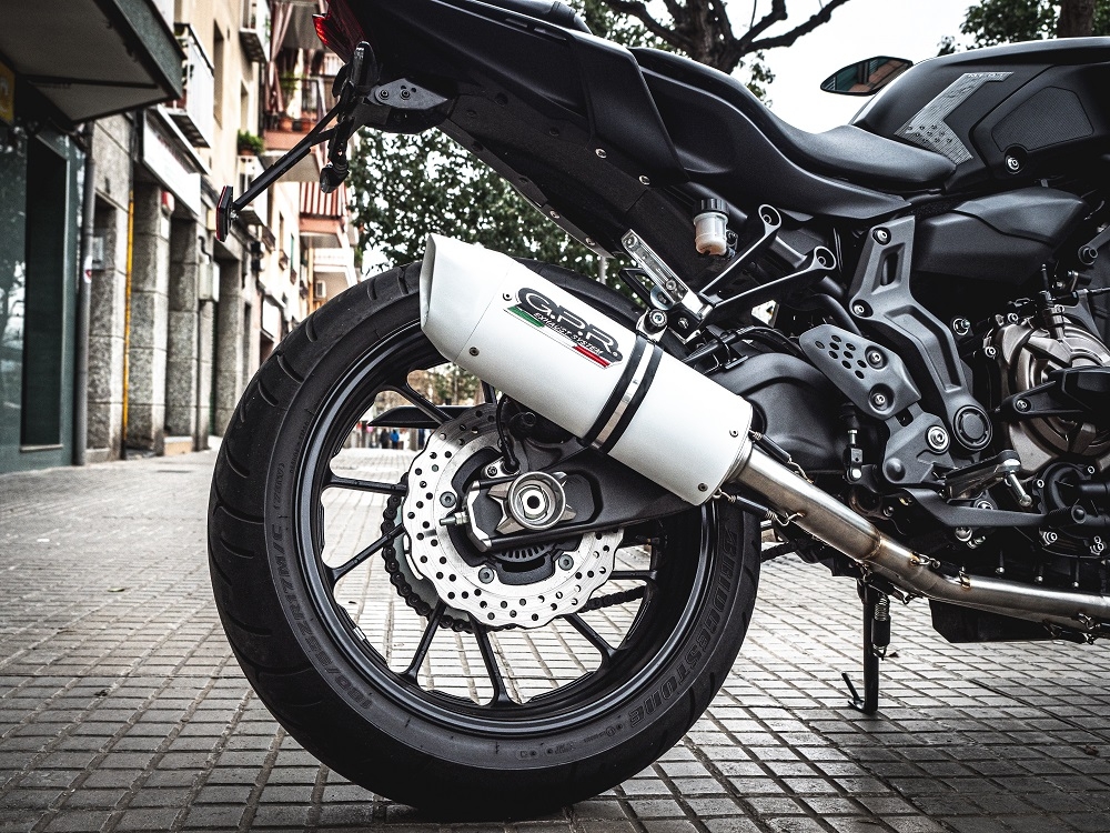 Yamaha FZ-7 MT07 2014-2016, Albus Ceramic, Full system exhaust, including removable db killer  