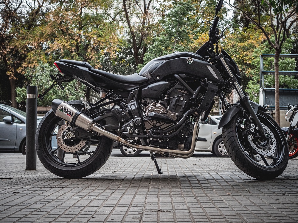 Yamaha FZ-7 MT07 2014-2016, Gpe Ann. titanium, Full system exhaust, including removable db killer  