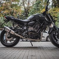 Yamaha FZ-7 MT07 2014-2016, Gpe Ann. titanium, Full system exhaust, including removable db killer  