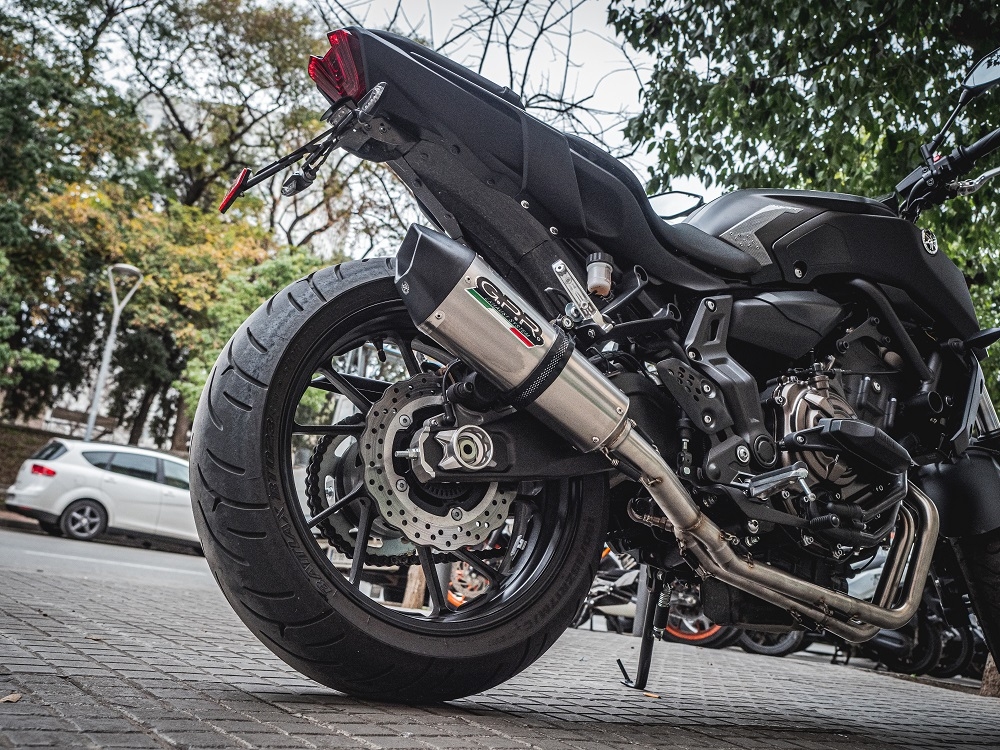 Yamaha FZ-7 MT07 2014-2016, Gpe Ann. titanium, Full system exhaust, including removable db killer  