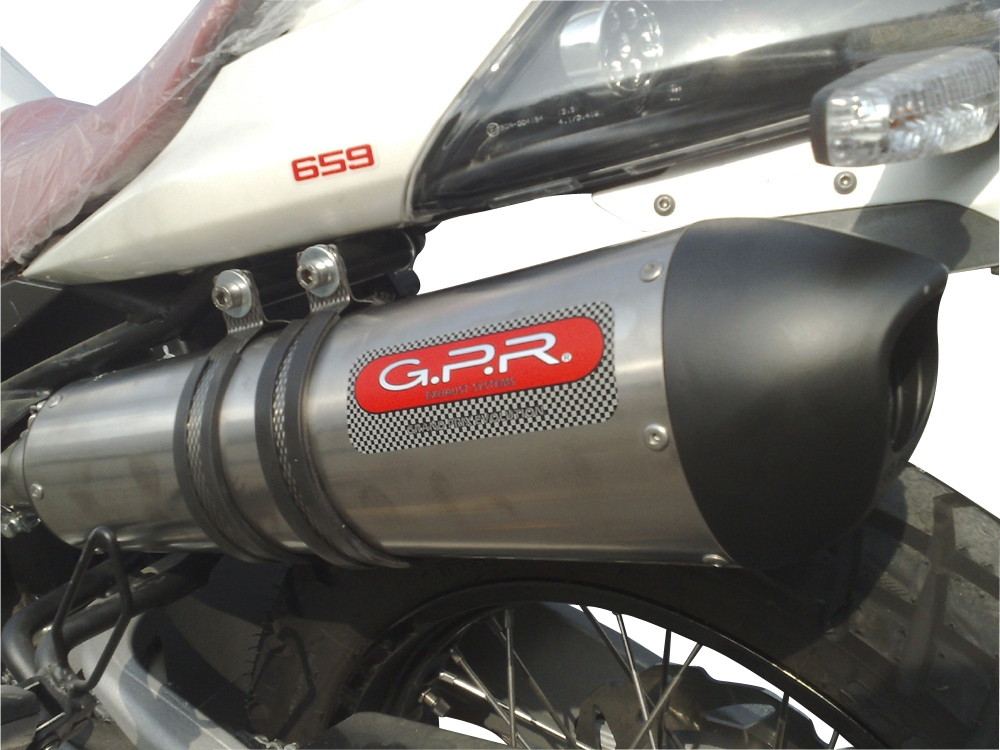 Derbi Mulhacén 659 2005-2011, Gpe Ann. titanium, Slip-on exhaust including removable db killer and link pipe 