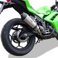 Kawasaki Ninja 300R 2012-2017, Gpe Ann. titanium, Slip-on exhaust including removable db killer and link pipe 