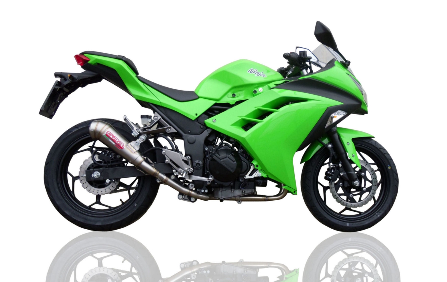 Kawasaki Ninja 300R 2012-2017, Powercone Evo, Slip-on exhaust including removable db killer and link pipe 