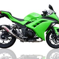 Kawasaki Ninja 300R 2012-2017, Powercone Evo, Slip-on exhaust including removable db killer and link pipe 