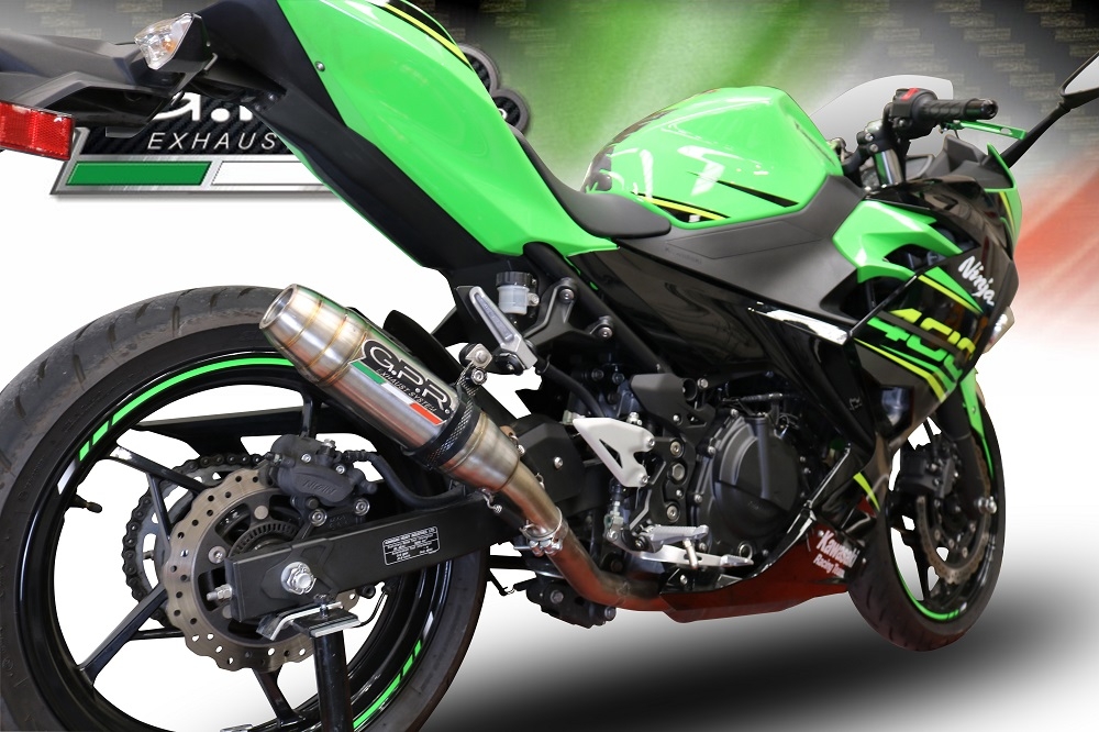 GPR exhaust compatible with  Kawasaki Ninja 400 2018-2022, Deeptone Inox, Full system exhaust 
