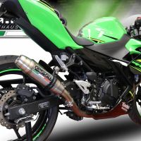 GPR exhaust compatible with  Kawasaki Z400 2023-2024, Deeptone Inox, Slip-on exhaust including removable db killer and link pipe 