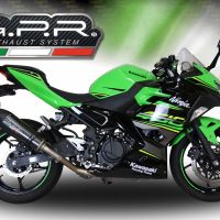 GPR exhaust compatible with  Kawasaki Z400 2023-2024, GP Evo4 Poppy, Slip-on exhaust including removable db killer and link pipe 