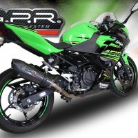 GPR exhaust compatible with  Kawasaki Ninja 400 2018-2022, GP Evo4 Poppy, Slip-on exhaust including removable db killer and link pipe 