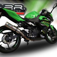 GPR exhaust compatible with  Kawasaki Ninja 400 2018-2022, M3 Inox , Slip-on exhaust including removable db killer and link pipe 
