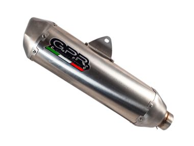 GPR exhaust compatible with  Husqvarna FE 501W 2024-2025, Pentacross Inox, Slip-on exhaust, including link pipe and removable db killer spark/arrestor 