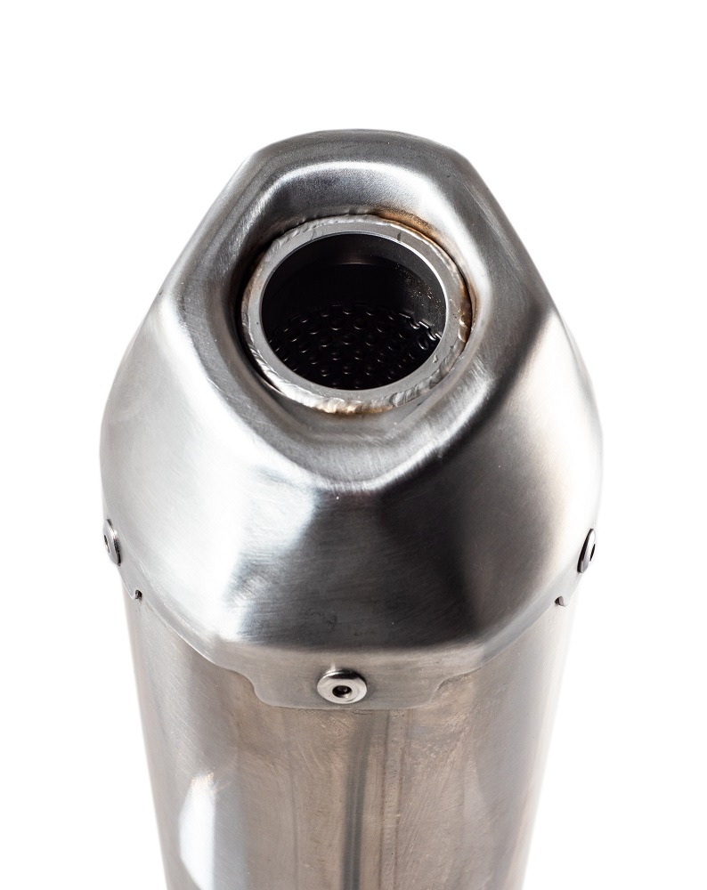 GPR exhaust compatible with  Ktm 450 XCF-W 2024-2024, Pentacross Inox, Slip-on exhaust, including link pipe and removable db killer spark/arrestor 