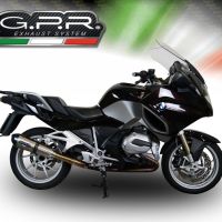 GPR exhaust compatible with  Bmw R1200RT LC 2014-2016, Gpe Ann. titanium, Slip-on exhaust including removable db killer and link pipe 