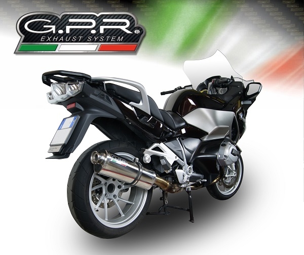 GPR exhaust compatible with  Bmw R1200RT LC 2014-2016, Trioval, Slip-on exhaust including removable db killer and link pipe 