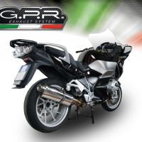 GPR exhaust compatible with  Bmw R1200RT LC 2014-2016, Trioval, Slip-on exhaust including removable db killer and link pipe 