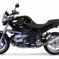 Bmw R1200R 2011-2014, Trioval, Slip-on exhaust including removable db killer and link pipe 