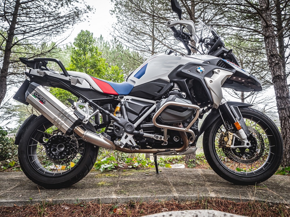 Bmw R1250GS - Adventure 2019-2020, Sonic Titanium, Slip-on exhaust including removable db killer and link pipe 