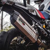 Bmw R1250GS - Adventure 2019-2020, Sonic Titanium, Slip-on exhaust including removable db killer and link pipe 