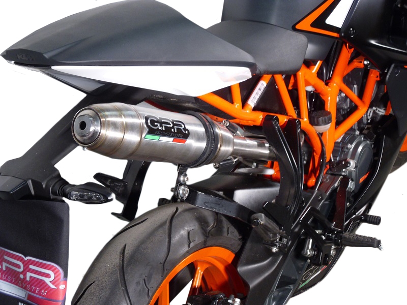 Ktm RC 125 2014-2016, Deeptone Inox, Slip-on exhaust including removable db killer and link pipe 