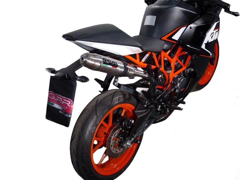 Ktm RC 125 2014-2016, Deeptone Inox, Slip-on exhaust including removable db killer and link pipe 