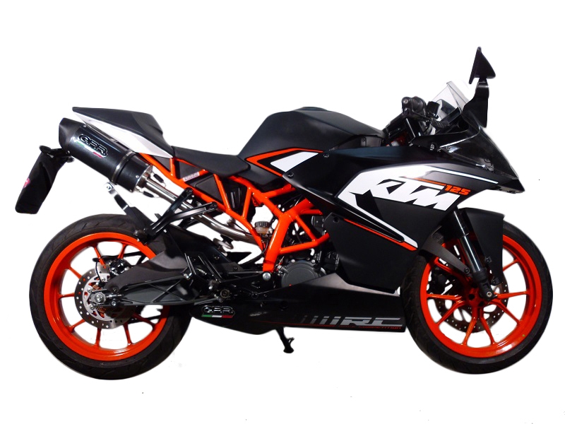 Ktm RC 200 2014-2021, Deeptone Inox, Slip-on exhaust including removable db killer and link pipe 